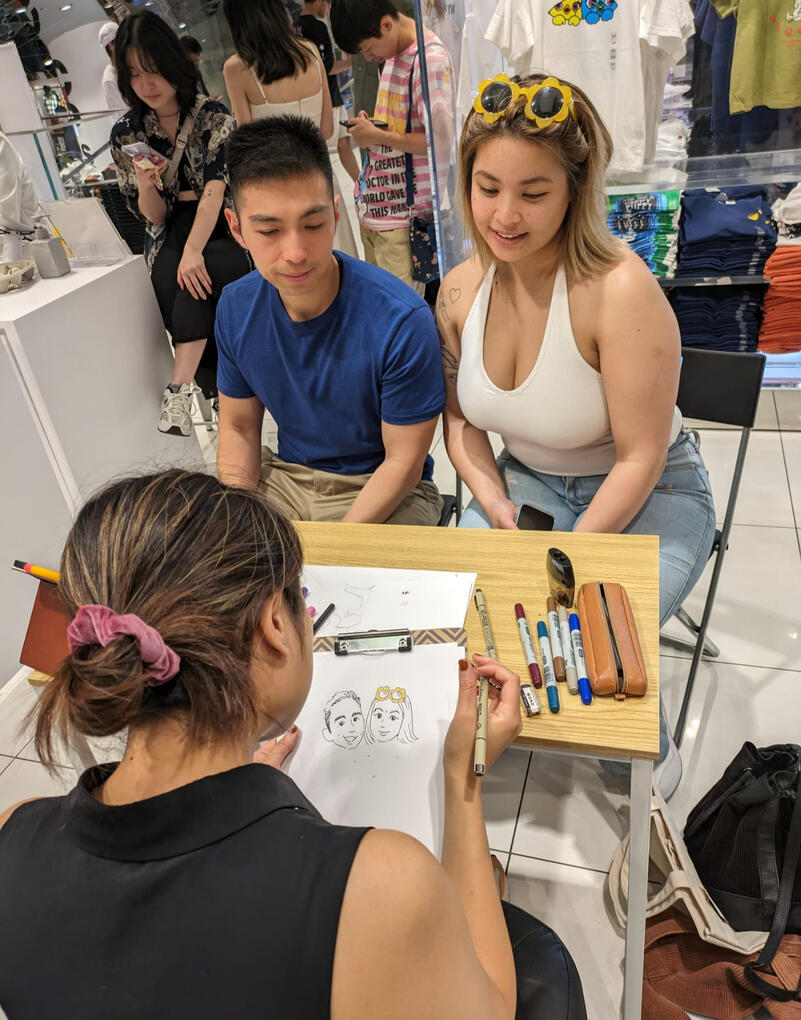 Live Drawing Event at Eaton's Uniqlo