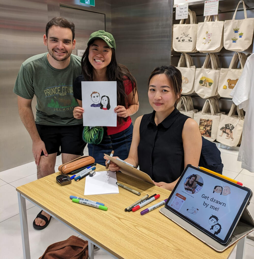 Live Drawing Event at Eaton's Uniqlo